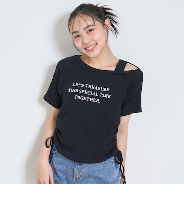 ワンショルドロストTシャツ