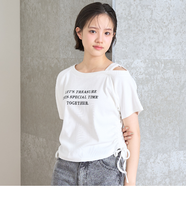 ワンショルドロストTシャツ