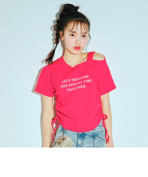 ワンショルドロストTシャツ