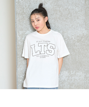 【7days】【接触冷感/ひんやり】レースロゴTシャツ