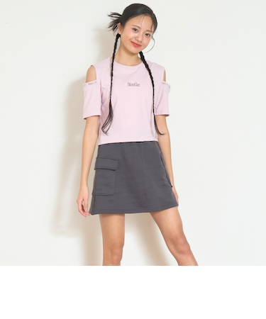 【7days】【接触冷感/ひんやり】肩あきT セット