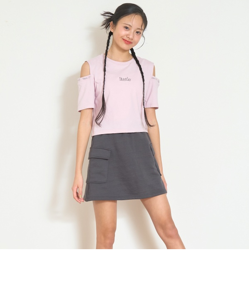 【7days】【接触冷感/ひんやり】肩あきT セット