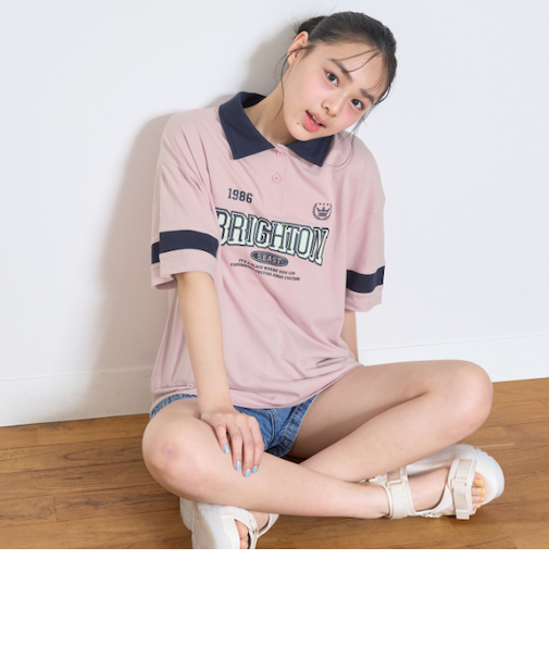 【7days】【接触冷感/ひんやり】ルーズポロシャツ