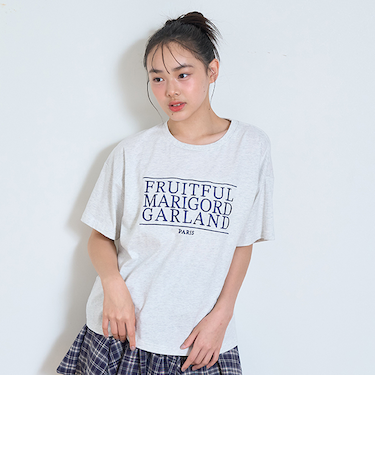 【GOODPRICE】【綿100％】3段ロゴ刺しゅうTシャツ