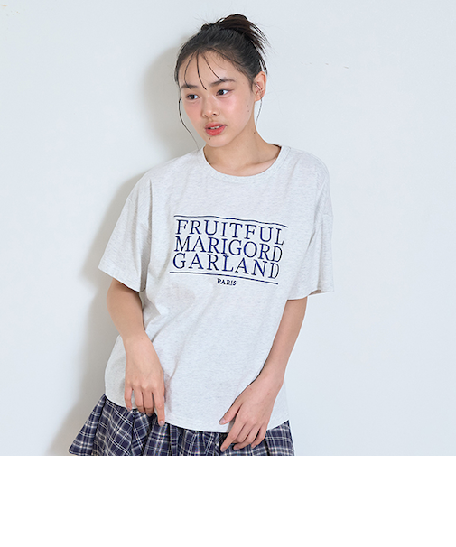 【GOODPRICE】【綿100％】3段ロゴ刺しゅうTシャツ