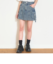 【LTXC】カーゴデニムミニスカート