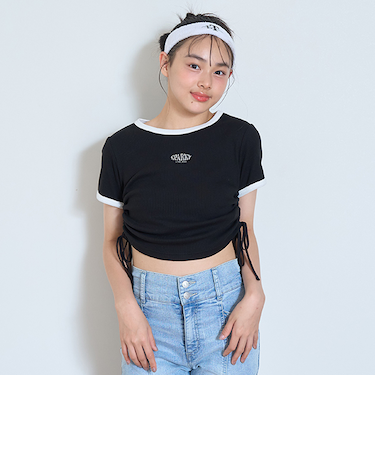 【接触冷感/ひんやり】ドロストテレコTシャツ
