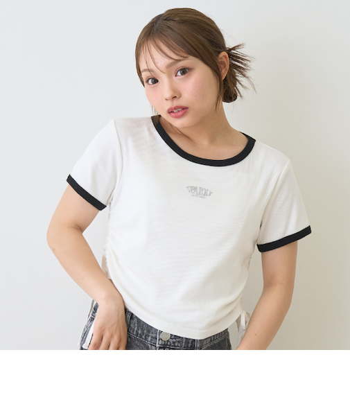 【接触冷感/ひんやり】ドロストテレコTシャツ