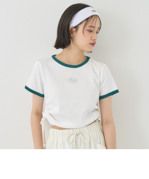 【接触冷感/ひんやり】ドロストテレコTシャツ