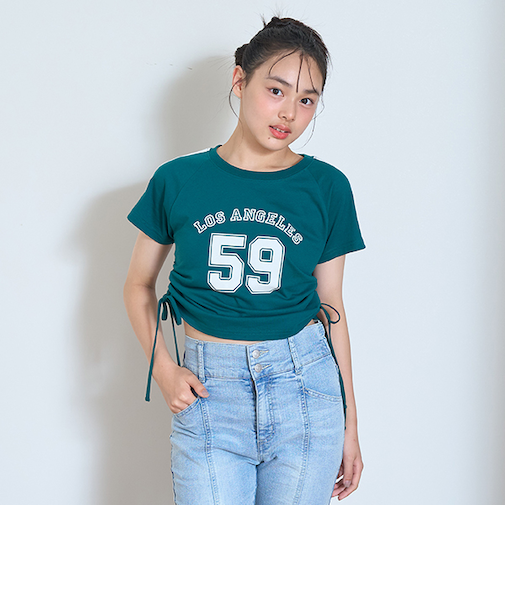 【LTXC】【接触冷感/ひんやり】ドロストナンバーTシャツ