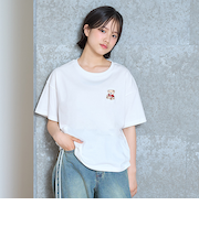 【GOODPRICE】【綿100％】ベアー刺しゅうTシャツ