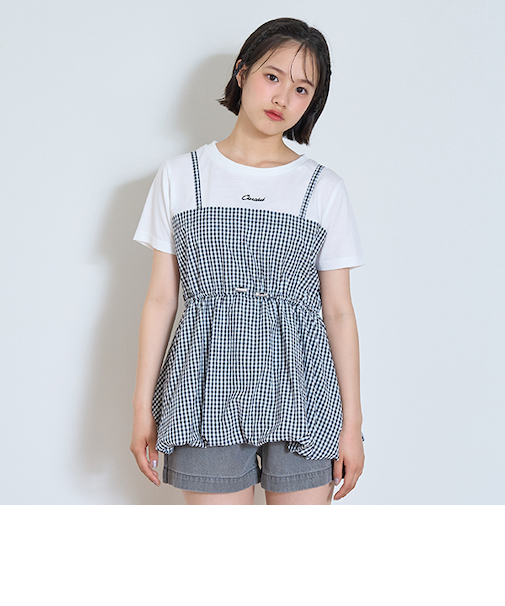 【7days】バルーンキャミドッキングTシャツ