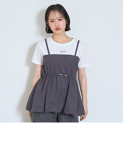 【7days】バルーンキャミドッキングTシャツ