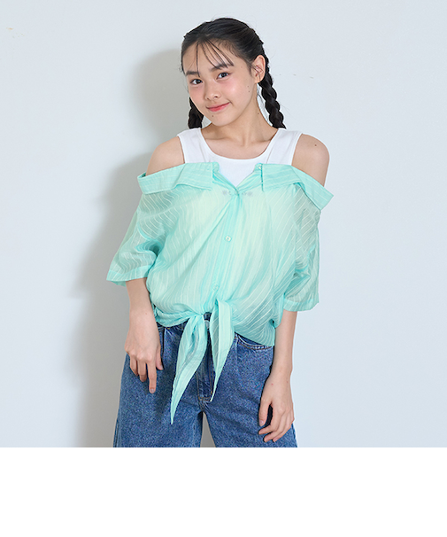 【7days】レイヤードドッキングシャツ