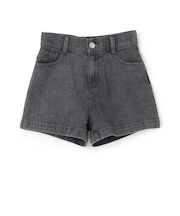 【GOODPRICE】【綿100％】プレートロゴデニムショートパンツ