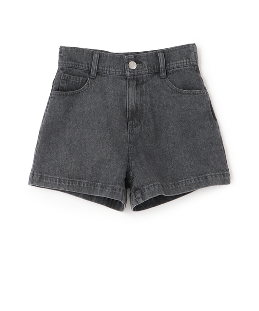 【GOODPRICE】【綿100％】プレートロゴデニムショートパンツ