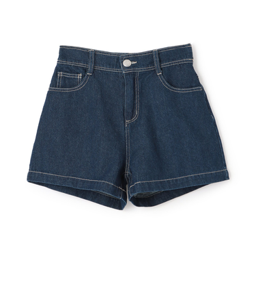 【GOODPRICE】【綿100％】プレートロゴデニムショートパンツ