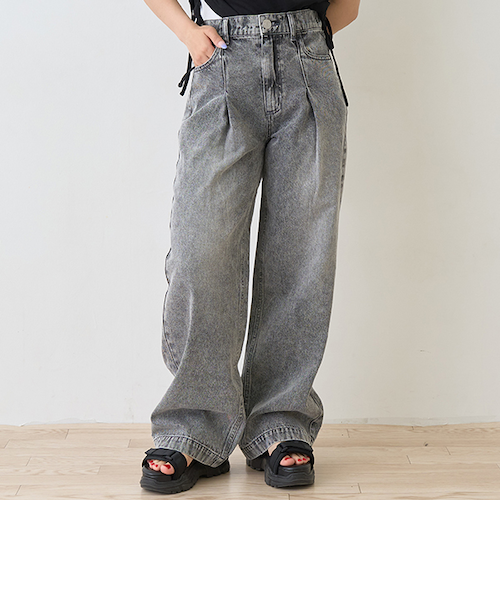 Mfpen グレー デニム ワイドパンツ Mfpen グレー デニム ワイドパンツ