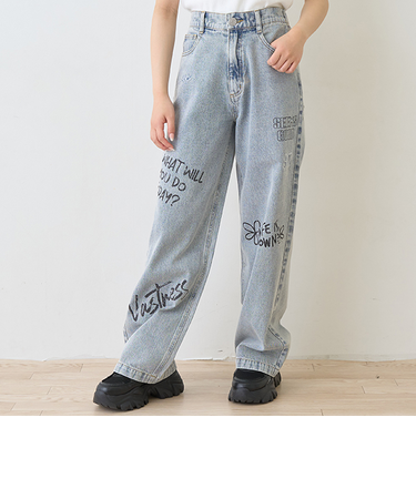 【LTXC】ペイントデニムパンツ