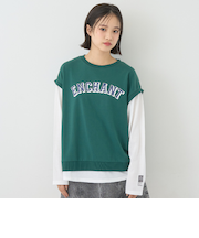 【7days】【吸水速乾／さらさら】ベストレイヤード長袖Tシャツ