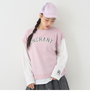 【7days】【吸水速乾/さらさら】ベストレイヤード長袖Tシャツ