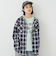 【7days】【吸水速乾】チェックシャツパーカー+速乾ロンTセット