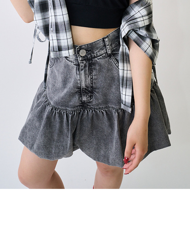 デニムバルーンスカート
