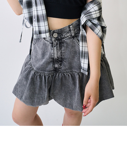 デニムバルーンスカート