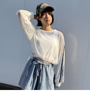【LTXC】インナーつきメッシュTシャツ