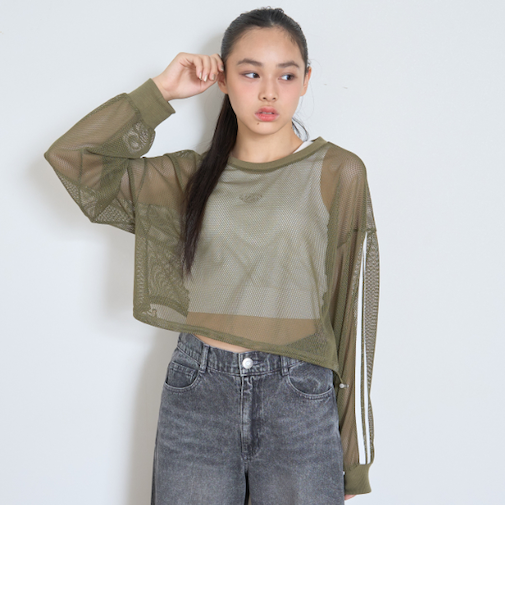 【LTXC】インナーつきメッシュTシャツ