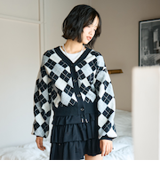 アーガイルニットTシャツSET