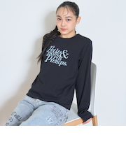 ロゴ刺しゅう長袖Tシャツ