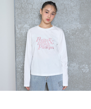 ロゴ刺しゅう長袖Tシャツ