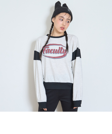 【7days】吸水速乾袖切替トレーナー