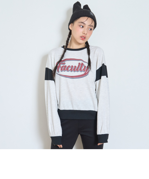 【7days】吸水速乾袖切替トレーナー