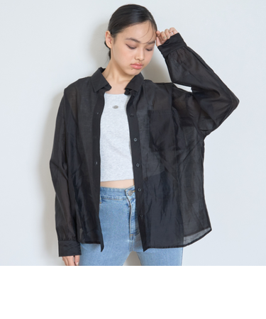 インナーつきシアーシャツ