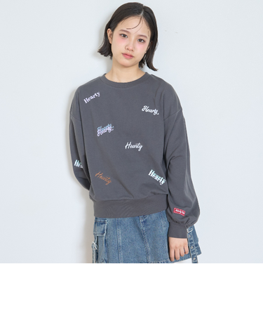 【7days】吸水速乾ロゴ柄トレーナー