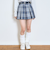 【イージーケア】ベルトつきチェックプリーツスカート