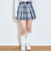 【イージーケア】ベルトつきチェックプリーツスカート