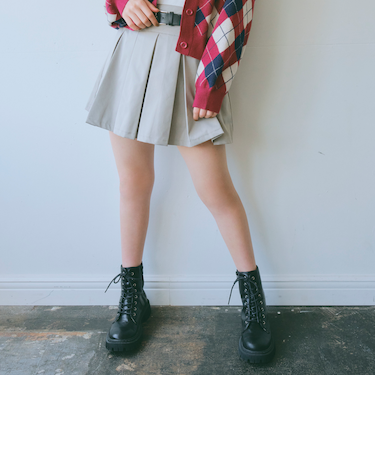 【GOODPRICE】【イージーケア】ベルトつきプリーツスカート