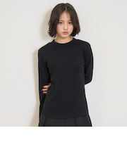【吸湿発熱】テレコ長袖Tシャツ