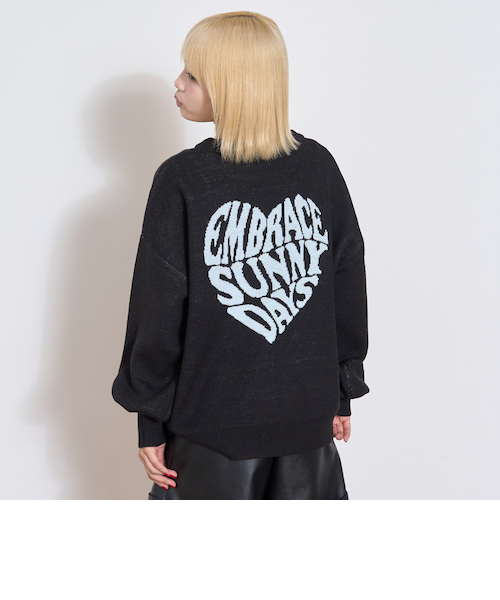 GOODPRICE】バックハートニットプルオーバー｜ラブトキシックの通販