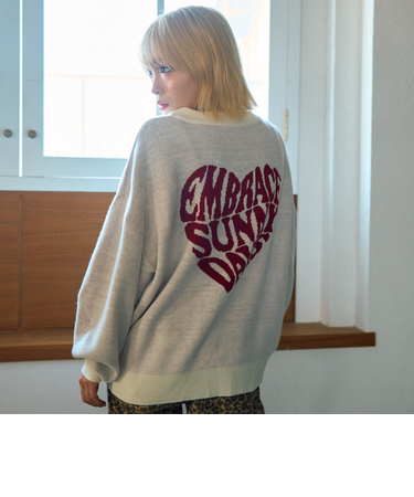 【GOODPRICE】バックハートニットプルオーバー