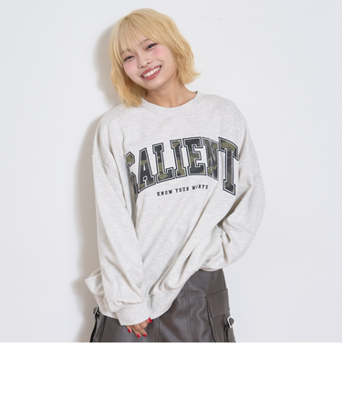【LTXC】柄ロゴアップリケルーズスウェット
