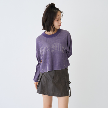 【LTXC】合皮カーゴミニスカート