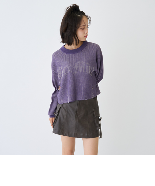 【LTXC】合皮カーゴミニスカート