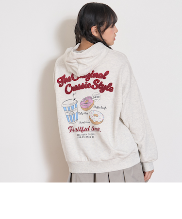 バックサガラルーズパーカ