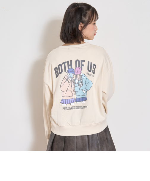 【7days】バックガールイラストトレーナー