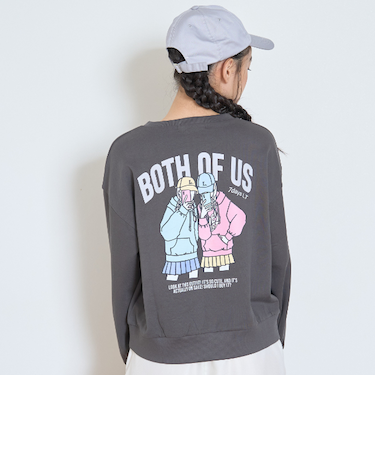 【7days】バックガールイラストトレーナー