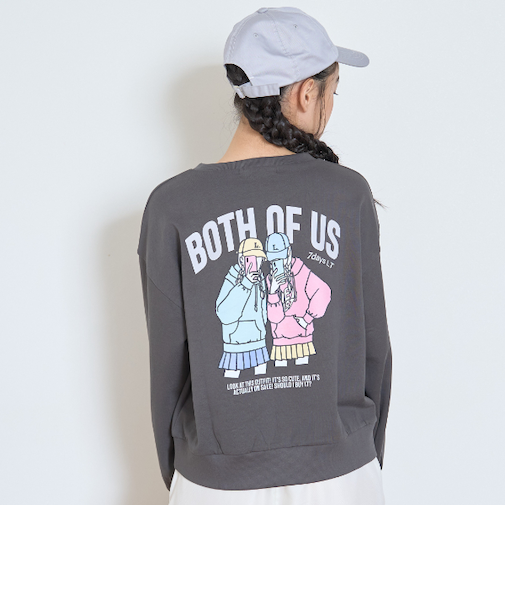 【7days】バックガールイラストトレーナー